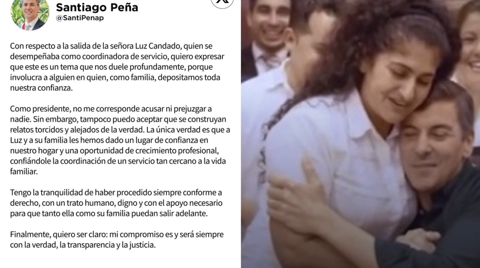 Respuesta del presidente Santiago Peña