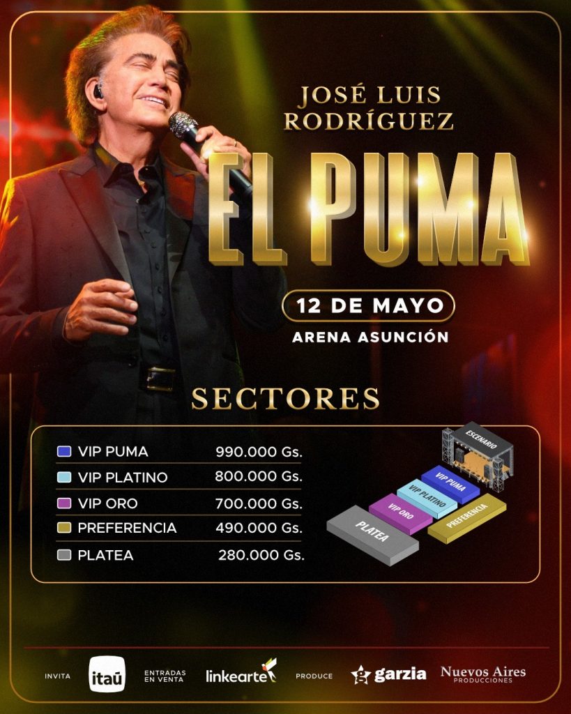 El Puma Rodríguez vuelve a Paraguay: entradas ya disponibles para todo público