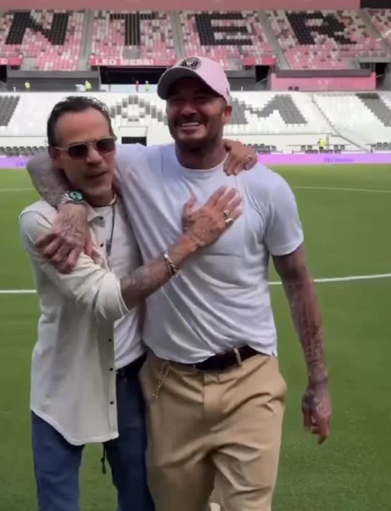 ¡Boom en Miami! Marc Anthony pone la voz, Nadia Ferreira deslumbra y Beckham muestra el estadio que cambiará la MLS
