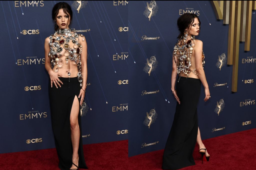Jenna Ortega deslumbra en los Emmys 2025