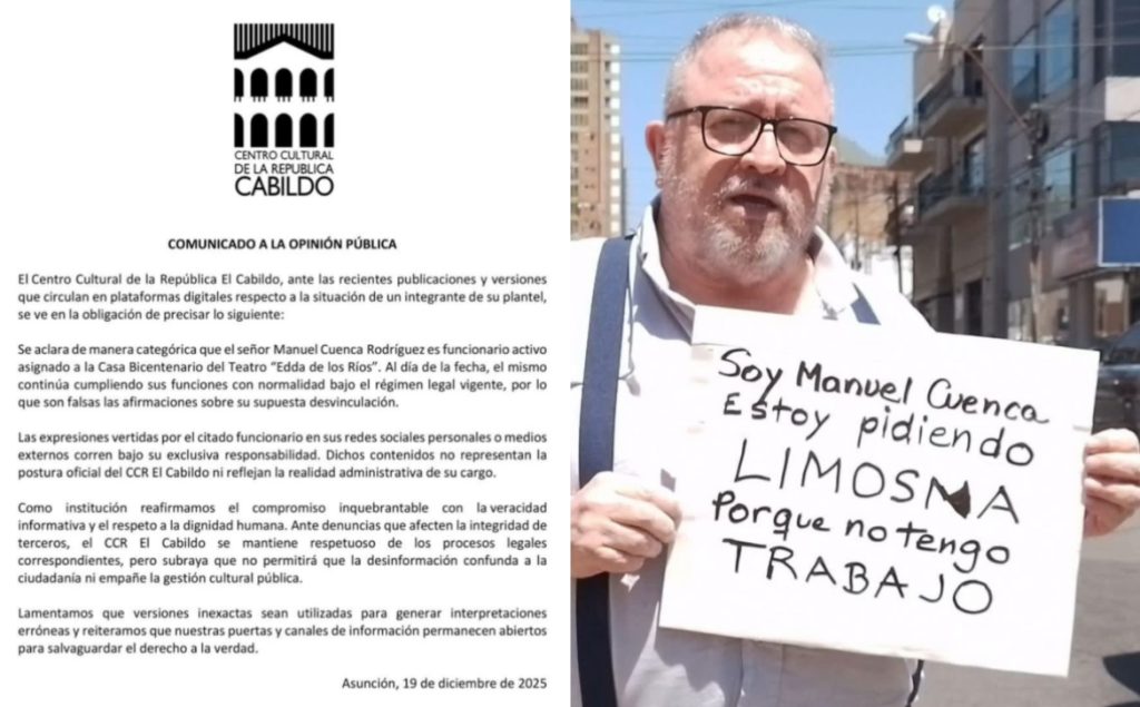 Comunicado del Cabildo sobre el ejercicio de funciones de Manuel Cuenca