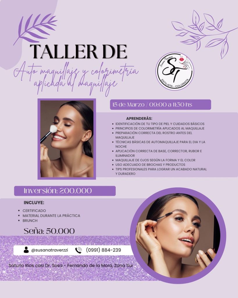 Taller de automaquillaje y colorimetría aplicada al maquillaje